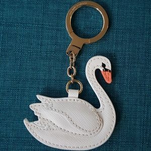 Kate Spade Swan Keychain Keyfob Bag Charm